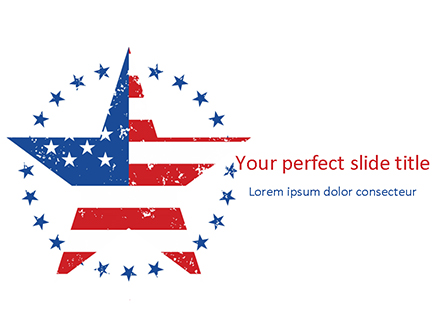 Star with USA Flag Presentation Template, Master Slide