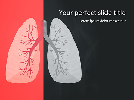Smoker Lungs Presentation Template, Master Slide