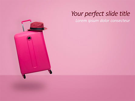 Pink Suitcase Presentation Template, Master Slide