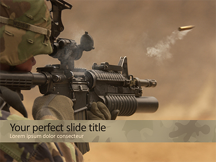 Shot from Automatic Weapon Presentation Template, Master Slide