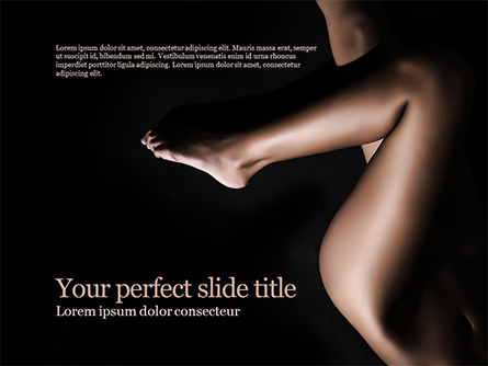 Sexy Female Nude Legs in Darkness Presentation Template, Master Slide