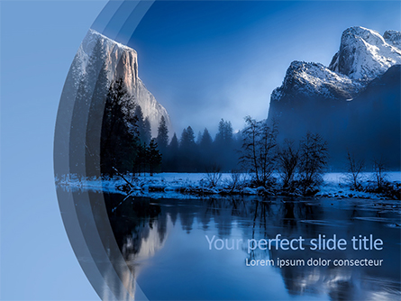 Magnificent Winter Landscape Presentation Template, Master Slide