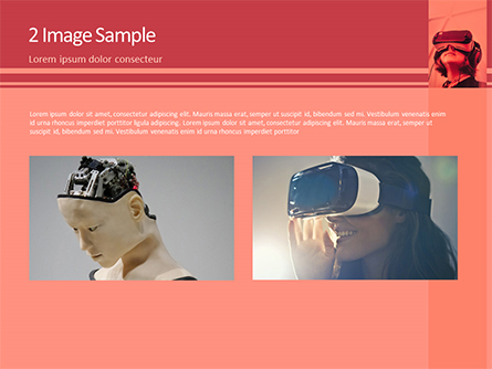 Woman Wearing VR Headset Presentation Template for PowerPoint and ...