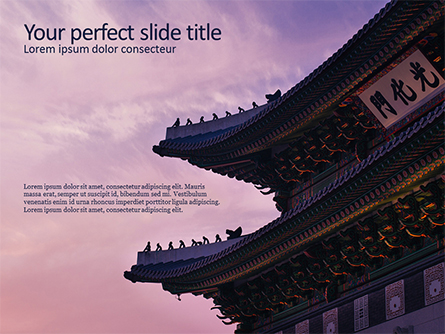 Chinese Temple Presentation Template, Master Slide