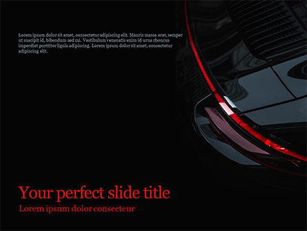 Part of a Black Car Presentation Template, Master Slide