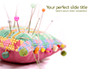 Handmade Pin Cushion with Multicolored Sewing Pins slide 1