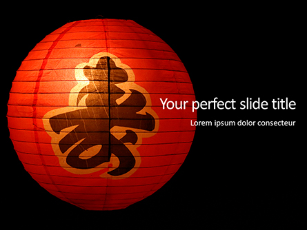 Japanese Paper Lantern Presentation Template, Master Slide