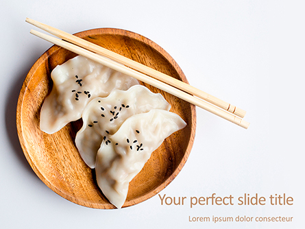Japanese Gyoza Dumplings Presentation Template, Master Slide