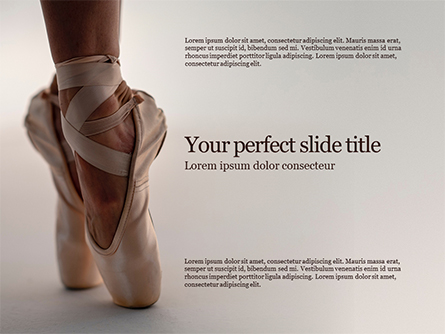 Person in Ballet Shoes Presentation Template, Master Slide
