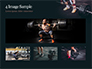 Closeup Portrait of Professional Bodybuilder Workout with Barbell slide 13