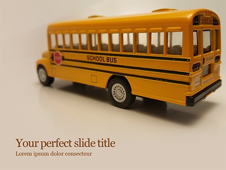 Toy School Bus Presentation Template, Master Slide
