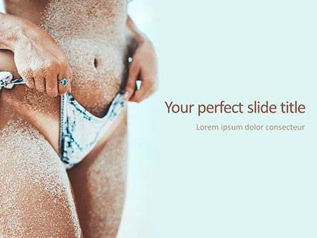 Attractive Woman Wearing Sexy Panties Presentation Template, Master Slide