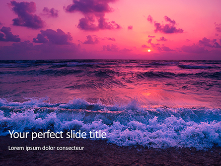 Mysterious Colorful Sea Sunset Presentation Presentation Template, Master Slide