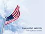 American Flag Waving on Flagpole Presentation slide 1