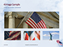 American Flag Waving on Flagpole Presentation slide 13