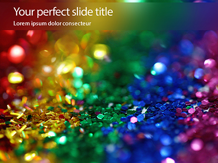 Whimsical and Colorful Rainbow Glitter Presentation Presentation Template, Master Slide