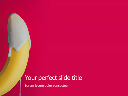 Cream-Dipped Unpeeled Banana Presentation Presentation Template, Master Slide