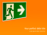 Emergency Exit Sign on Orange Background Presentation slide 1