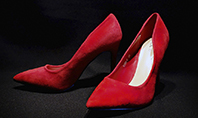 Red High Heel Women Shoes Presentation Presentation Template