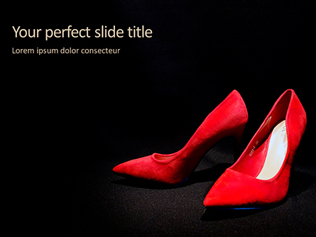 Red High Heel Women Shoes Presentation Presentation Template, Master Slide