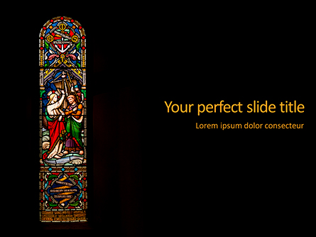 Window Painting in Church Presentation Presentation Template, Master Slide