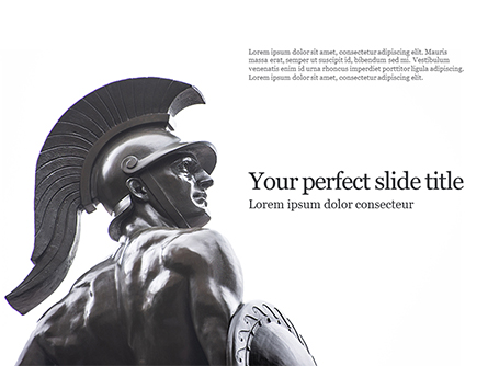 Trojan Warrior Statue Presentation Presentation Template, Master Slide