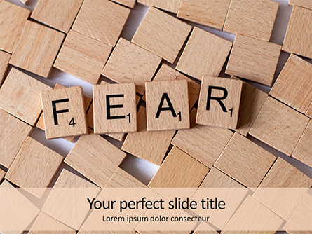 Fear - Cubes with Letters Presentation Presentation Template, Master Slide