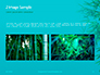 Bamboo Leaves on Blue Background Presentation slide 11