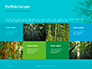 Bamboo Leaves on Blue Background Presentation slide 17