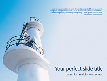 White Lighthouse Tower Under Blue Sky Presentation Presentation Template, Master Slide