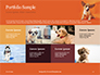 Cute Puppy Portrait on Orange Background Presentation slide 17
