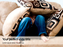 Bare Feet Boy Child Siting on Couch Under Pillows Presentation slide 1