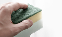 A Hand Holds Sponge and Cleans the Surface Presentation Presentation Template