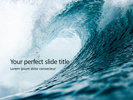 Blue Ocean Wave Presentation Presentation Template, Master Slide