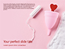 Sanitary Pad Menstrual Cup Tampon and Red Heart Presentation slide 1