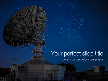 Radio Telescope at Starry Night Presentation Presentation Template, Master Slide