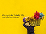 Street Vendor Carries a Basket with Souvenirs Presentation slide 1