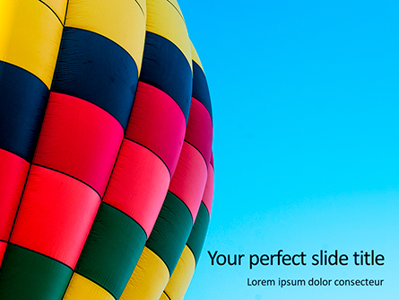 Colorful Hot Air Balloon in Blue Sky Presentation Presentation Template, Master Slide