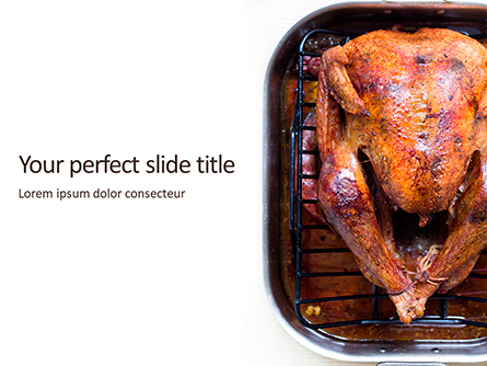 Thanksgiving Oven Whole Roasted Turkey Presentation Presentation Template, Master Slide