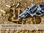 Revolver on Sand with Scattered Cartridges Presentation slide 1