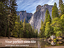 River Beneath Yosemite Cliffs Presentation slide 1