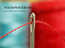 Red Thread Going Through Needle Eye Presentation slide 1
