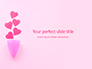 Menstrual Cup with Hearts on Pink Background Presentation slide 1