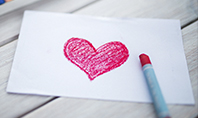 Heart Shape Drawn on Sheet of Paper Presentation Presentation Template