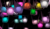 Colorful Paper Crane Lanterns Presentation Presentation Template