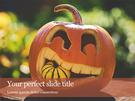 Halloween Carved Pumpkin Presentation Presentation Template, Master Slide