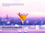 Martini Glass Against Blurred Cityscape Presentation slide 1