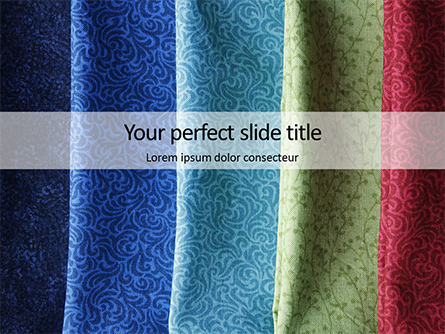 Colorful Silk Fabric Presentation Presentation Template, Master Slide