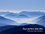 Mountain Peaks in Blue Morning Fog Presentation slide 1