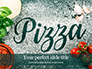 Pizza-Sign with Flour Tomato-Sauce Garlic and Mozzarella Presentation slide 1